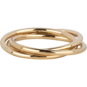 Charmins Goudkleurige Trinity Anxiety Fidget Ring Smal R1644