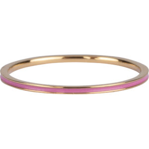 Charmin's Narrow Ring, Petite, Steel, Gold-Toned, Pink Enamel, R925